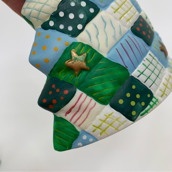 Vintage Scott’s Christmas Tree Hand Painted Ceramic Candle Stick Holderers - Picture 10 of 16